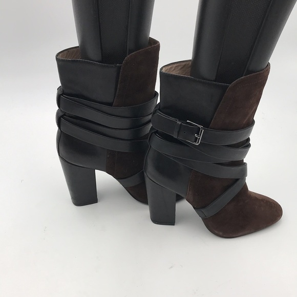 NWOB Pour La Victoire Bionda Ebony Brown Kid Suede Leather Boots